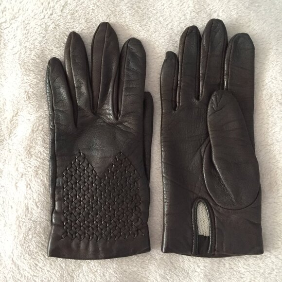 Brown Leather gloves sz S - Picture 2 of 9